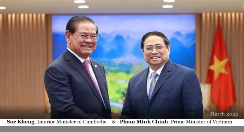 Sar Kheng, Interior Minister of Cambodia & Pham Minh Chinh, Prime Minister of Vietnam