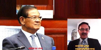 រូបថតលោក ស ខេង និងលោក ម៉ែន ណាត។