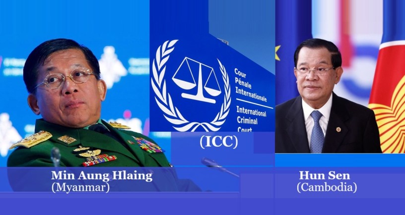 Picture: Min Aung Hlaing (Myanmar) & Hun Sen (Cambodia)