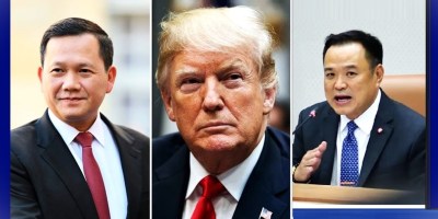 Photo: Hun Manet (Cambodia PM), Donald Trump (U.S. President) and Anutin Chanvirakul (Thai PM).