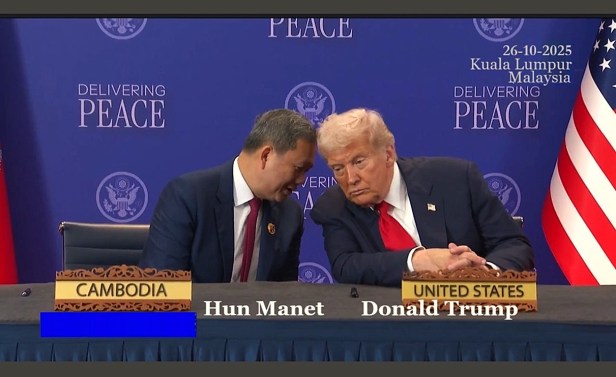 Photo: Hun Manet, Cambodia PM and Donald Trump, U.S. President. / 26 October 2025.